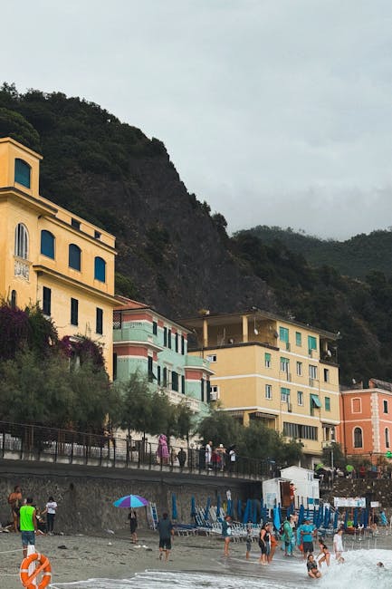 Monterosso al Mare beach morning
