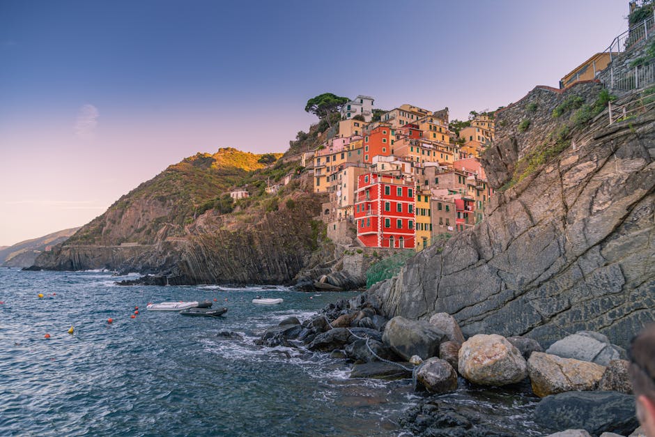 Riomaggiore sunset marina view