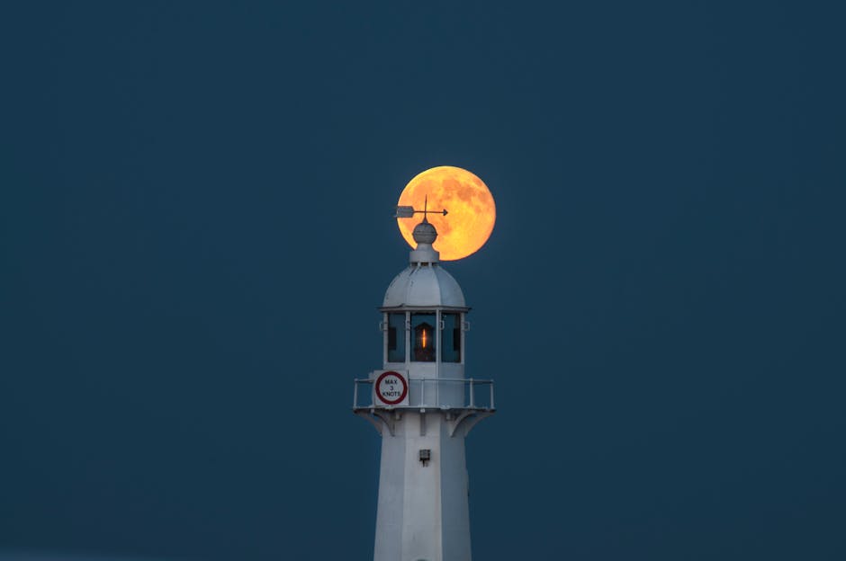 Vernazza harbor moonrise over tower
