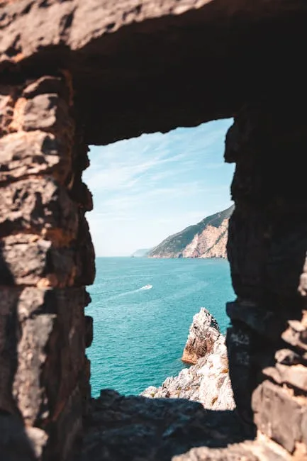 Cinque Terre sunset panoramic view