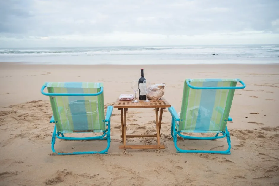 Local fisherman and wine bottle coastal table