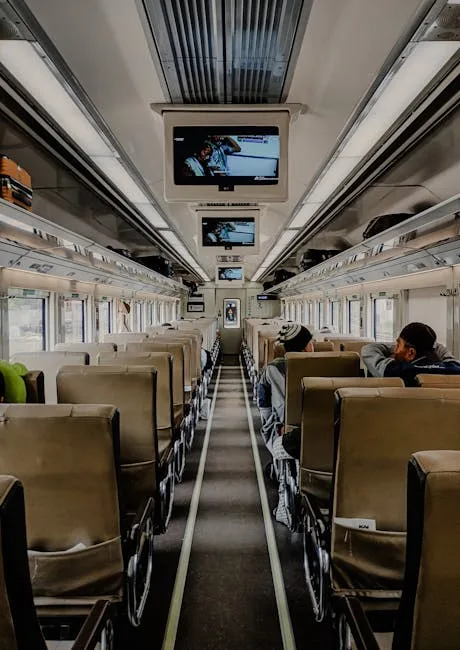 Regional train interior Cinque Terre passengers